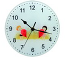 30cm/11.81'' sublimation steel glass clocks