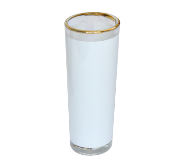 2.5oz Glass Shot with Gold Rim